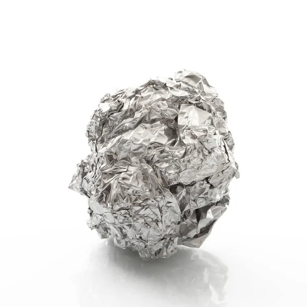 Aluminium boll i vit bakgrund — Stockfoto