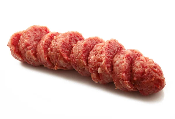 İtalyan cotechino sosis beyaz arka planda