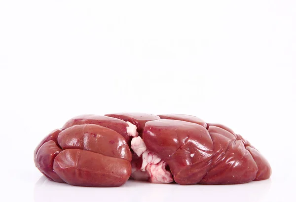 Kidney of veal in white background — Stock Photo, Image