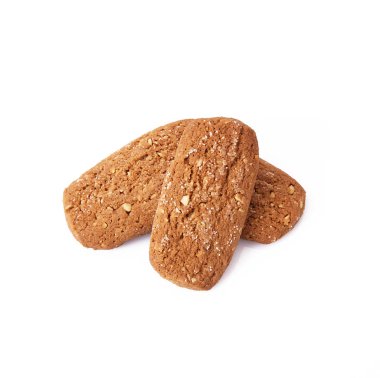 Beyaz arka planda net bisküvi