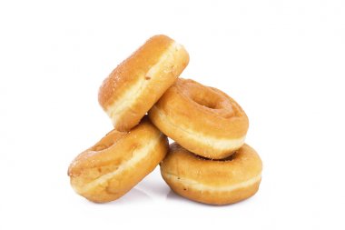 Beyaz arka planda taze çörek