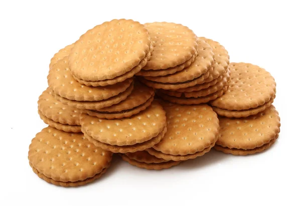 Crisp biscuits in white background — Stock Photo, Image