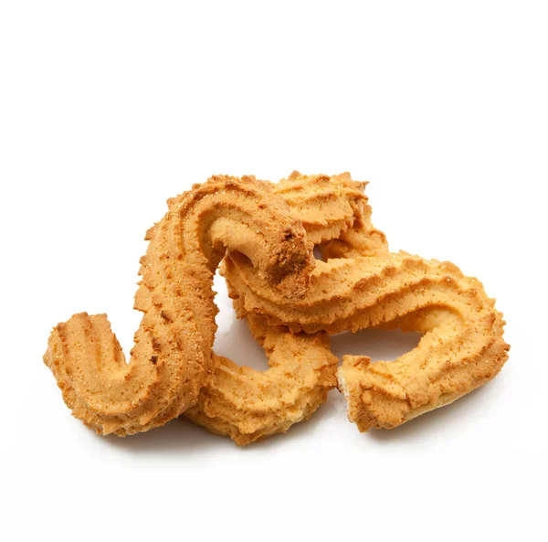 Crisp biscuits in white background — Stock Photo, Image