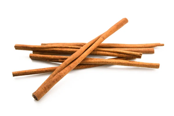 Sticks of cinnamon in white background — Stock Photo, Image