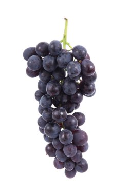 Beyaz arka planda üzüm demet