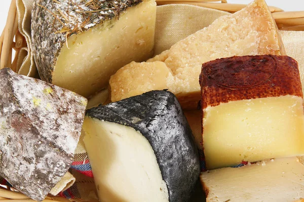 Fondo collage queso italiano — Foto de Stock