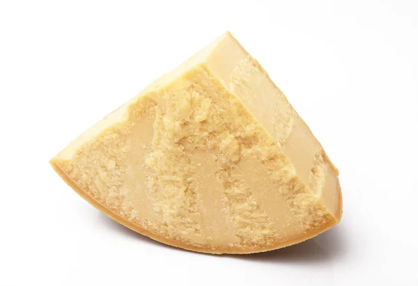 Original italian parmesan cheese in white background — Stock Photo, Image