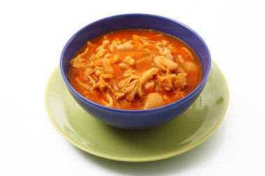 Beyaz arka planda orijinal İtalyan işkembe