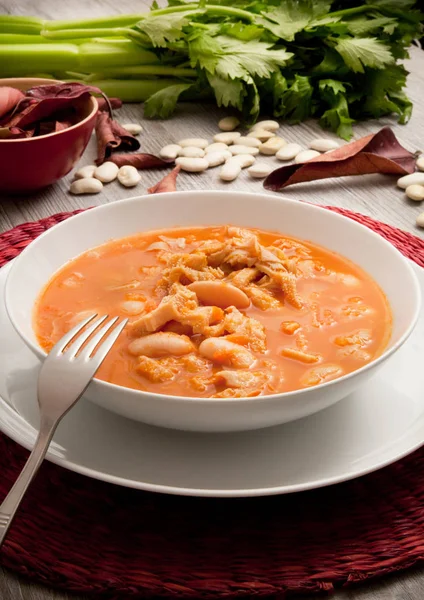 Original italian tripe in wooden table — Stock Image Original italian tripe in wooden table Stock Photo