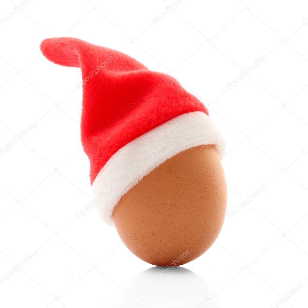 isolated christmas egg in white background