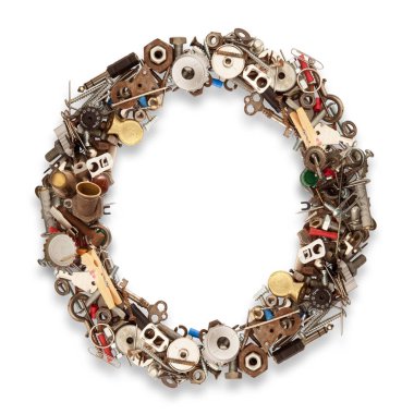 O beyaz arka planda izole mekanik mektup