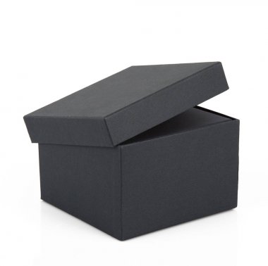 black carton box in white background clipart