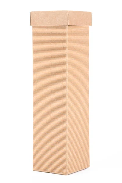 Caja de cartón en fondo blanco — Foto de Stock