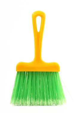 Beyaz arka plan üzerinde ev için tuvalet fırçası