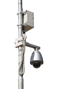 Beyaz arka planda kontrol kamera