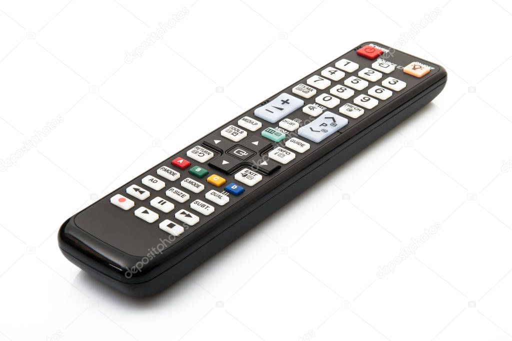 isolated remote control in white background