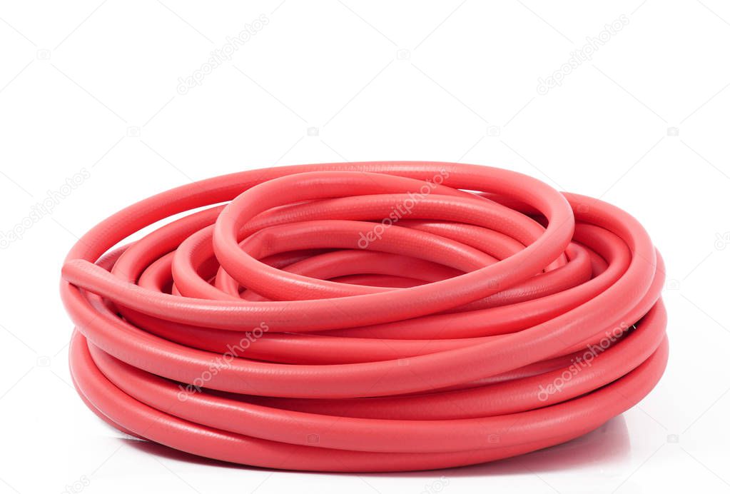 water hose in white background