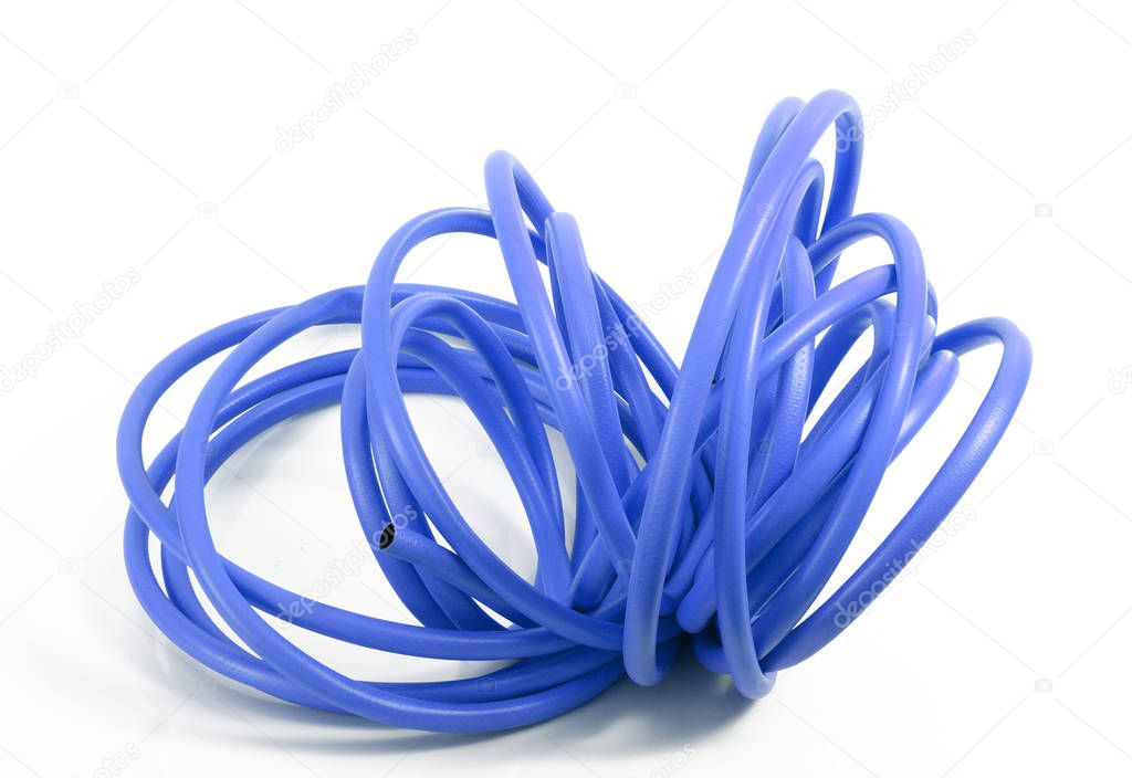 water hose in white background