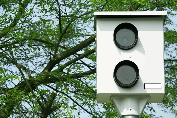 Blitzerkontrolle auf der Straße — Stockfoto