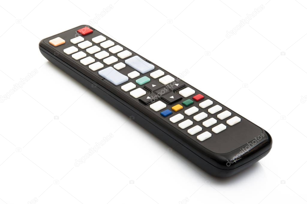 isolated remote control in white background