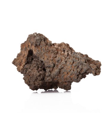 Beyaz arka plan izole lav taş