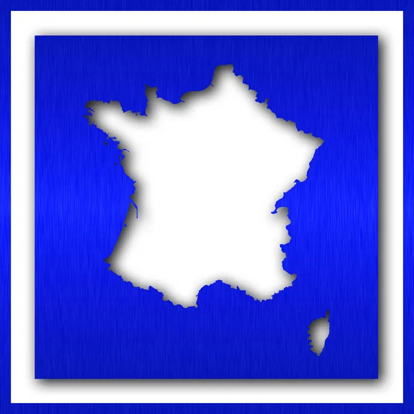 France map in white background — Stock Photo, Image