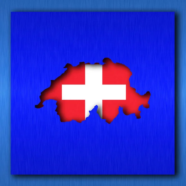swiss map in blue background