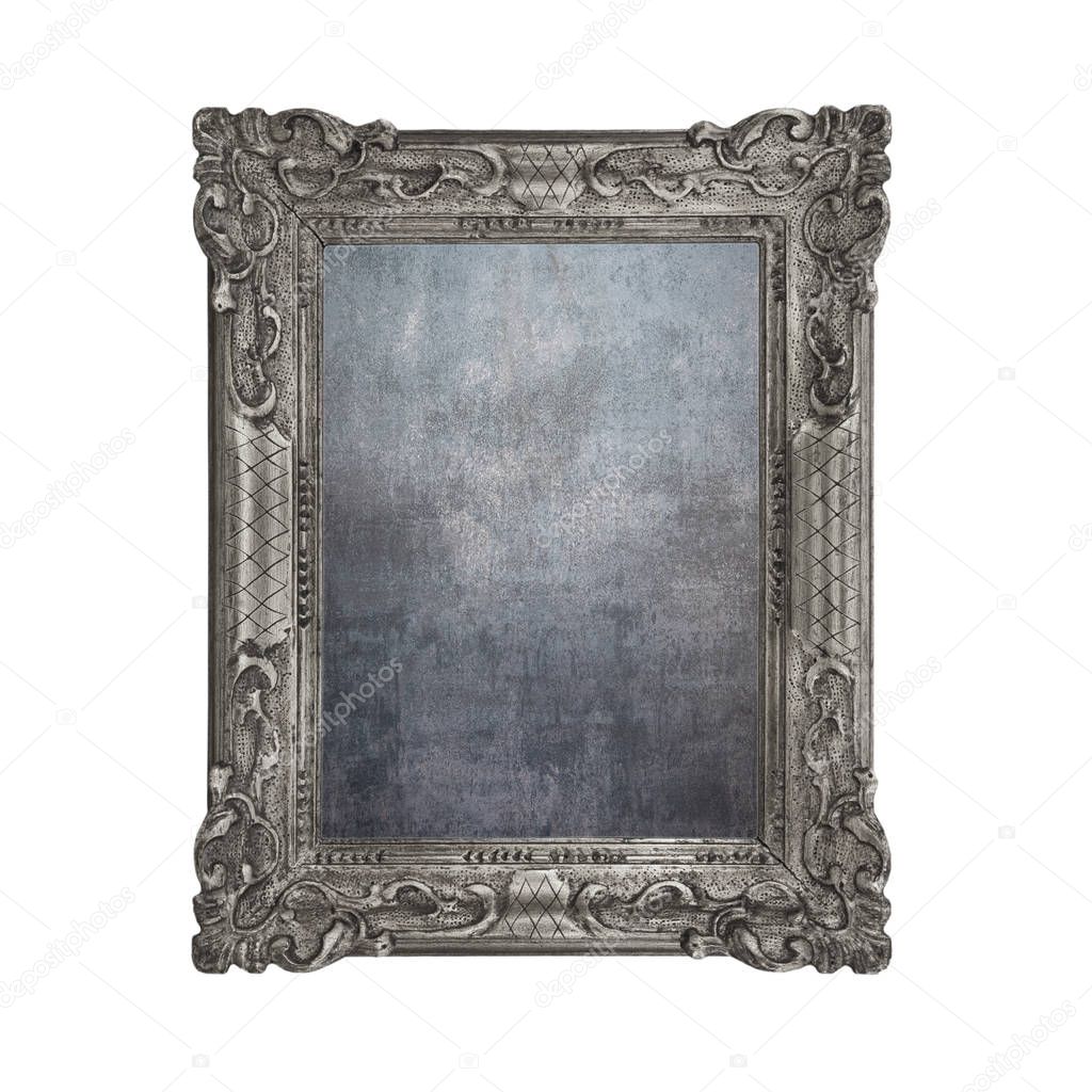 old frame in white background