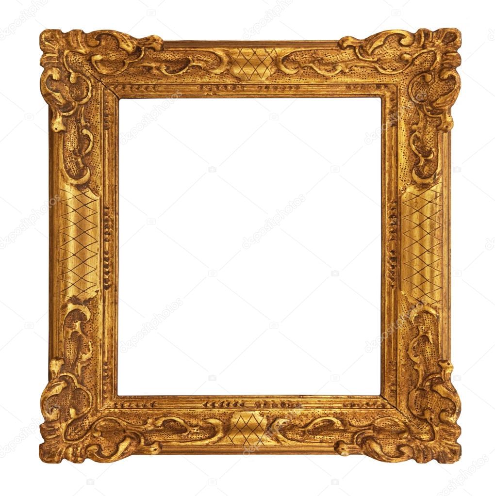 old frame in white background