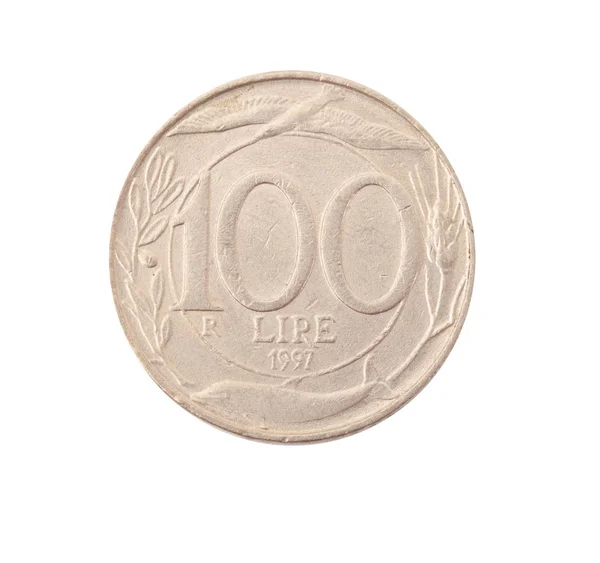 Vintage μεταλλικό κέρμα σε λευκό φόντο — Φωτογραφία Αρχείου