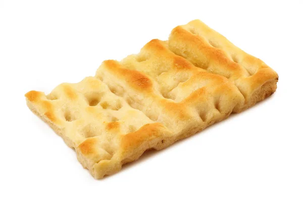 Свіжий плоский хліб на білому фоні — стокове фото