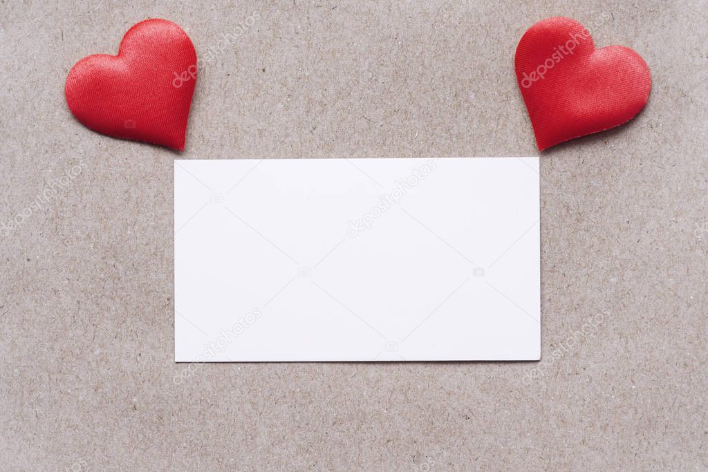 Postcard background, decorated with hearts. Decorative card for the holiday. Vanentine Day.Valentines day romantic background, happy holiday on February 14, love concept. Copy free space.