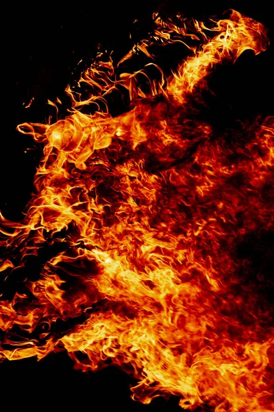 Fire Dark Background Background Fire Fire Close — Stock Photo, Image