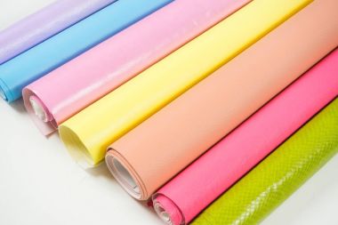 Deri farklı renk rulo sanat ve el sanatları için