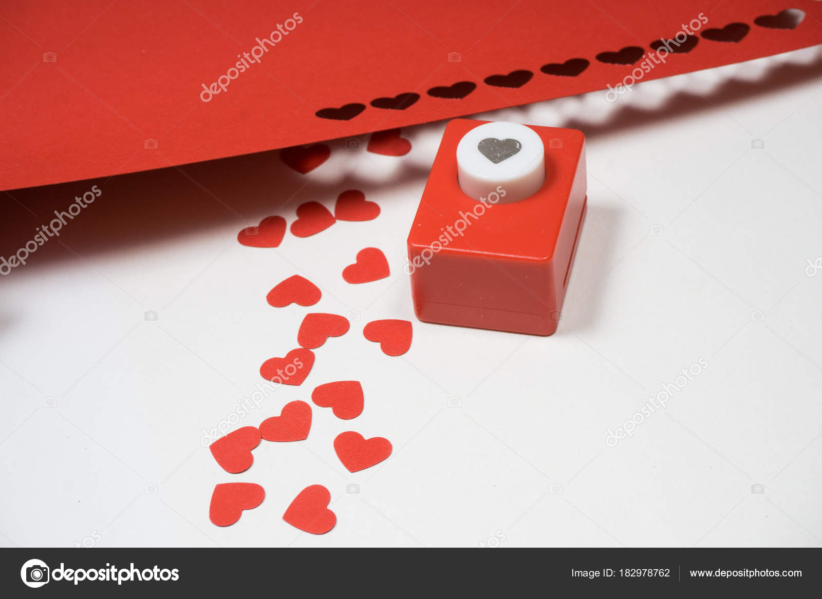 Decoration For Valentine S Day Hole Puncher Made Paper Shapes O