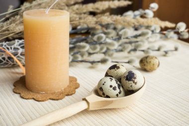 Paskalya buketi, çiçek, Kukum ve Paskalya yumurtası bıldırcın