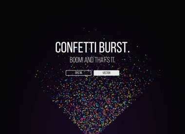 Website template with confetti
