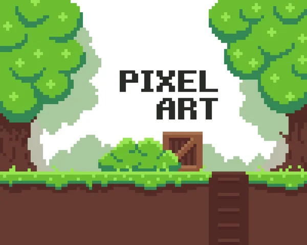 Pixel παιχνίδι φόντο — Διανυσματικό Αρχείο
