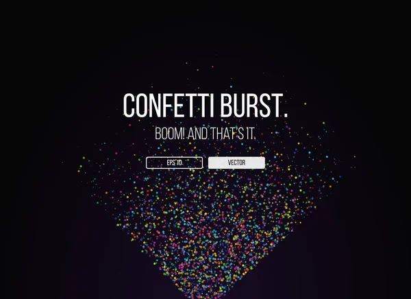 Website sjabloon met confetti — Stockvector