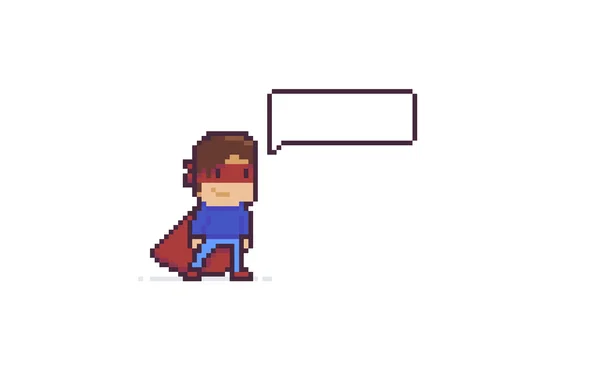 Pixel Super Hero — Wektor stockowy