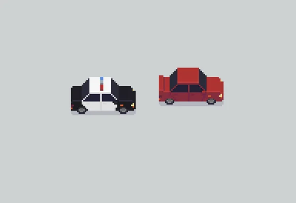 Pixel Art Police — Stock Vector