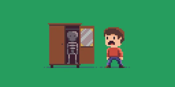 Esqueleto no armário — Vetor de Stock