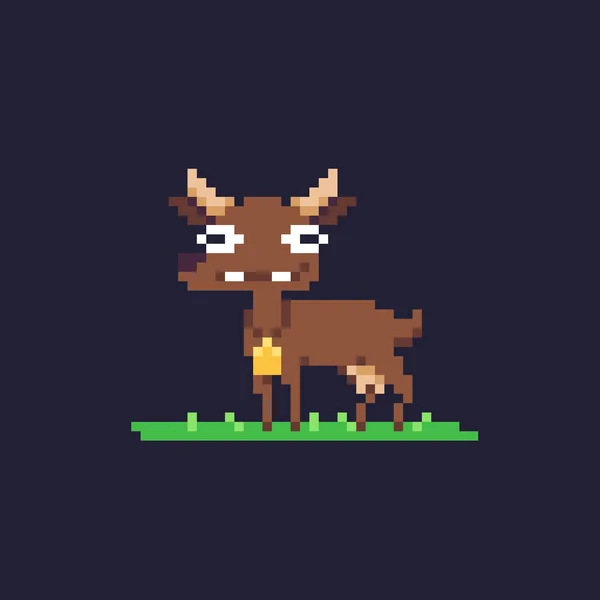 Pixel konst Goat — Stock vektor