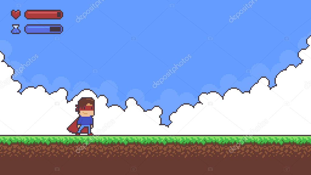 Pixel Game Background