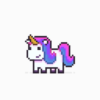 Pixel Art Unicorn clipart