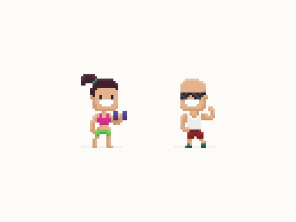 Pixel Art Sport — Vettoriale Stock