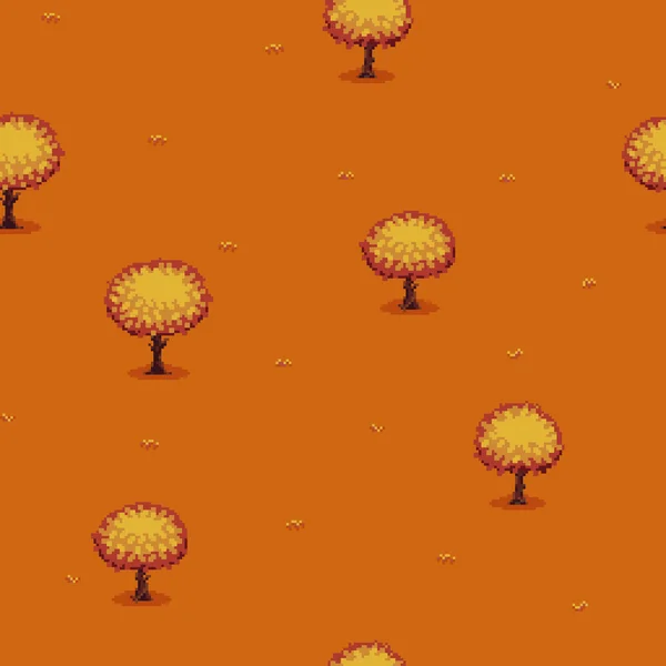 Pixel umění stromy — Stockový vektor