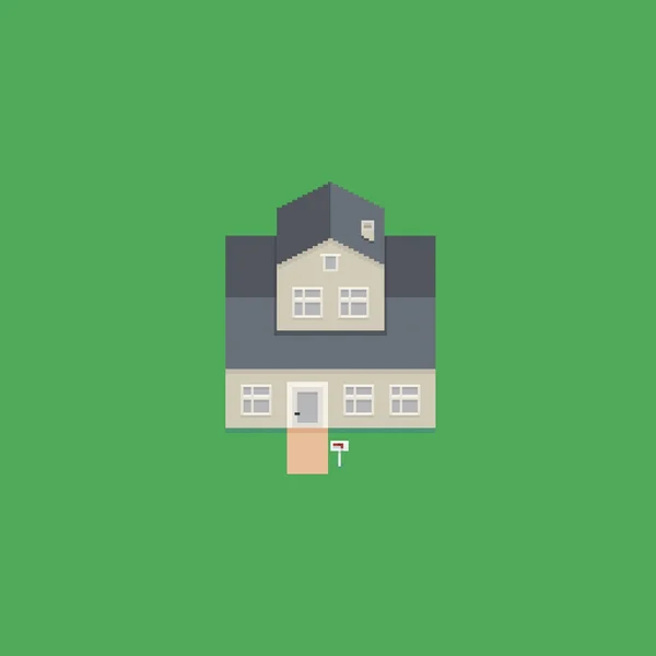 Pixel Art House — Stockvector
