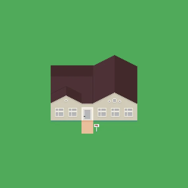 Pixel art maison — Image vectorielle
