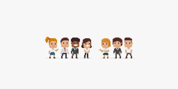 Pixel gens d'affaires — Image vectorielle